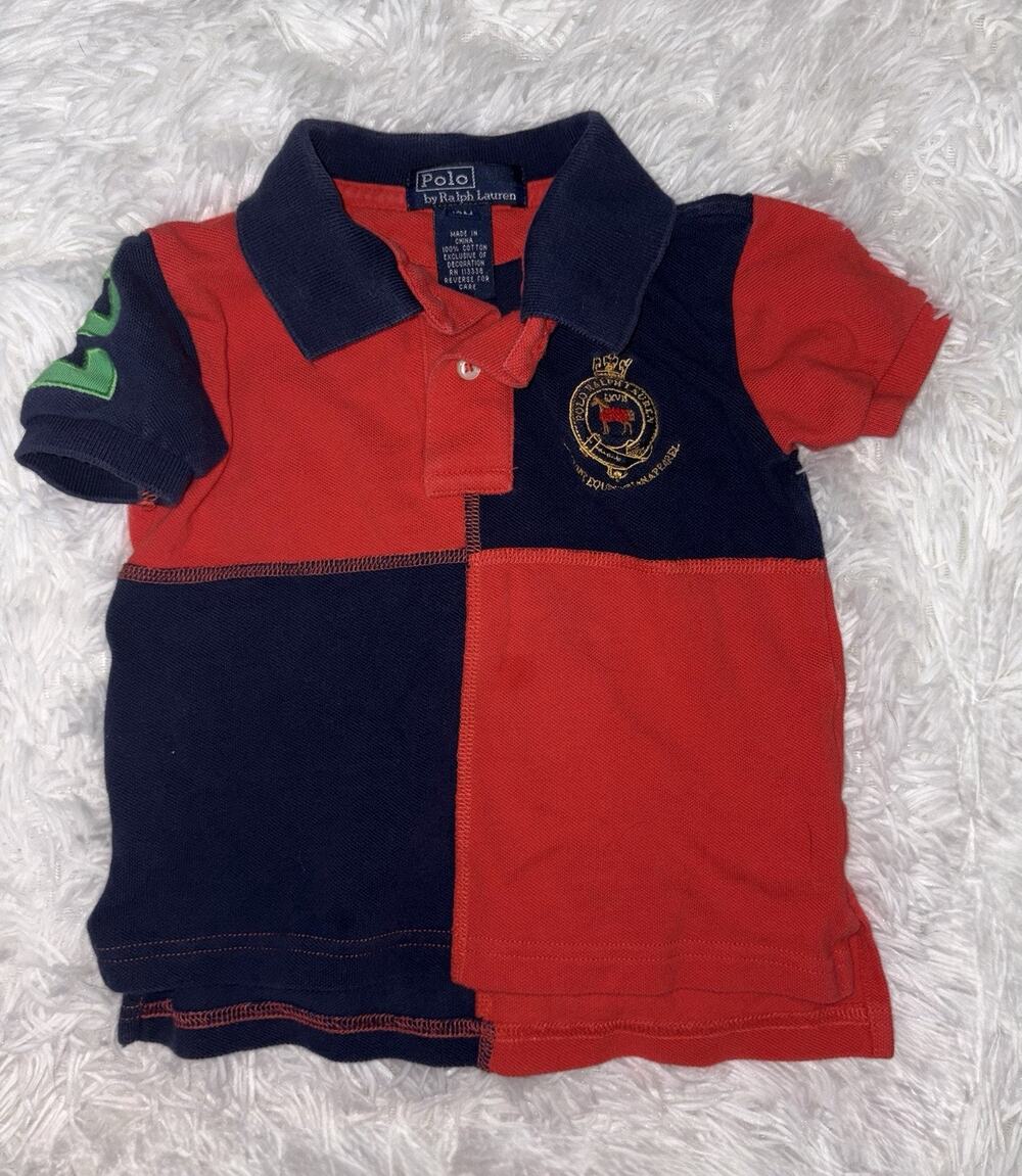 Polo Ralph Lauren Vintage 18M Rugby Style Short Sleeved Polo. Cute, Grt. Quality